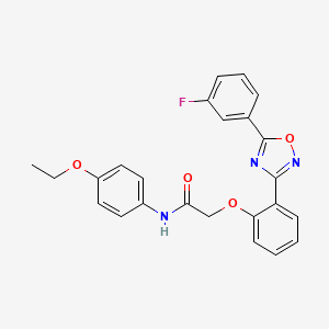 molecular formula C24H20FN3O4 B11301935 N-(4-ethoxyphenyl)-2-{2-[5-(3-fluorophenyl)-1,2,4-oxadiazol-3-yl]phenoxy}acetamide 