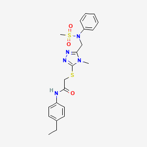 N-(4-ethylphenyl)-2-[(4-methyl-5-{[(methylsulfonyl)(phenyl)amino]methyl}-4H-1,2,4-triazol-3-yl)sulfanyl]acetamide