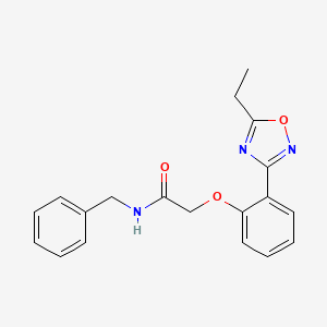 molecular formula C19H19N3O3 B11301955 N-benzyl-2-[2-(5-ethyl-1,2,4-oxadiazol-3-yl)phenoxy]acetamide 