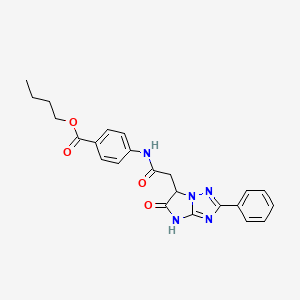 butyl 4-{[(5-oxo-2-phenyl-5,6-dihydro-4H-imidazo[1,2-b][1,2,4]triazol-6-yl)acetyl]amino}benzoate