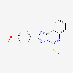 molecular formula C17H14N4OS B11301992 2-(4-Methoxyphenyl)-5-(methylthio)[1,2,4]triazolo[1,5-c]quinazoline 