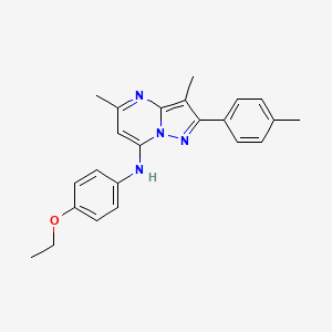 molecular formula C23H24N4O B11301996 N-(4-ethoxyphenyl)-3,5-dimethyl-2-(4-methylphenyl)pyrazolo[1,5-a]pyrimidin-7-amine 