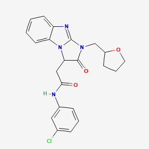 N-(3-chlorophenyl)-2-[2-oxo-1-(tetrahydrofuran-2-ylmethyl)-2,3-dihydro-1H-imidazo[1,2-a]benzimidazol-3-yl]acetamide