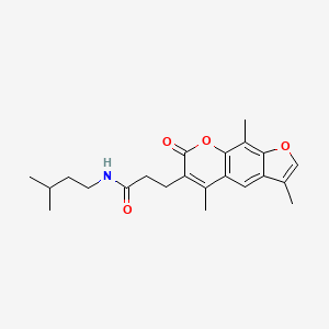 N-(3-Methylbutyl)-3-{3,5,9-trimethyl-7-oxo-7H-furo[3,2-G]chromen-6-YL}propanamide