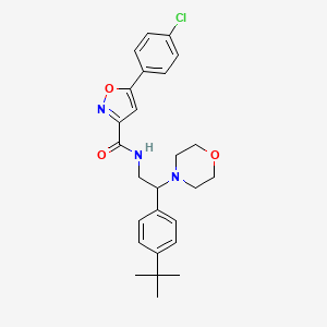 N-[2-(4-tert-butylphenyl)-2-(morpholin-4-yl)ethyl]-5-(4-chlorophenyl)-1,2-oxazole-3-carboxamide