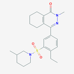 4-{4-ethyl-3-[(3-methylpiperidin-1-yl)sulfonyl]phenyl}-2-methyl-5,6,7,8-tetrahydrophthalazin-1(2H)-one