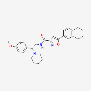 N-[2-(4-methoxyphenyl)-2-(piperidin-1-yl)ethyl]-5-(5,6,7,8-tetrahydronaphthalen-2-yl)-1,2-oxazole-3-carboxamide