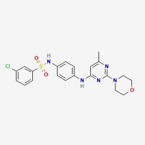 3-chloro-N-(4-((6-methyl-2-morpholinopyrimidin-4-yl)amino)phenyl)benzenesulfonamide