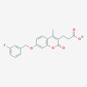 3-{7-[(3-fluorobenzyl)oxy]-4-methyl-2-oxo-2H-chromen-3-yl}propanoic acid