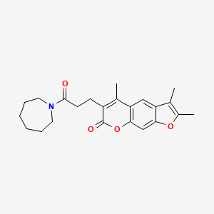 6-[3-(azepan-1-yl)-3-oxopropyl]-2,3,5-trimethyl-7H-furo[3,2-g]chromen-7-one