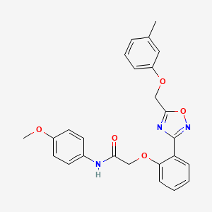 N-(4-methoxyphenyl)-2-(2-{5-[(3-methylphenoxy)methyl]-1,2,4-oxadiazol-3-yl}phenoxy)acetamide