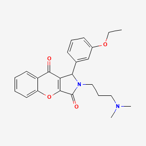 molecular formula C24H26N2O4 B11302089 2-[3-(Dimethylamino)propyl]-1-(3-ethoxyphenyl)-1,2-dihydrochromeno[2,3-c]pyrrole-3,9-dione 