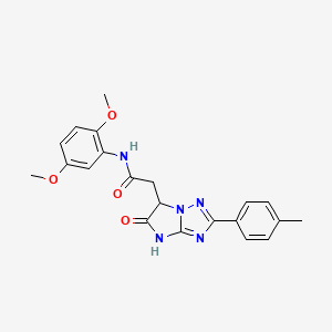 molecular formula C21H21N5O4 B11302091 N-(2,5-dimethoxyphenyl)-2-[2-(4-methylphenyl)-5-oxo-5,6-dihydro-4H-imidazo[1,2-b][1,2,4]triazol-6-yl]acetamide 