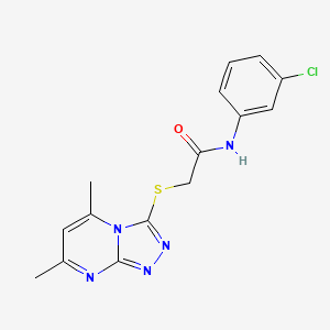 N-(3-chlorophenyl)-2-[(5,7-dimethyl[1,2,4]triazolo[4,3-a]pyrimidin-3-yl)sulfanyl]acetamide