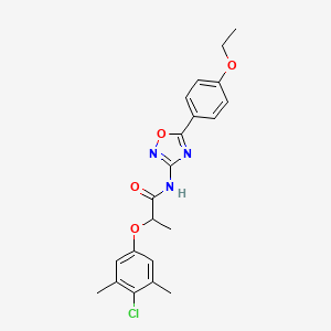 2-(4-chloro-3,5-dimethylphenoxy)-N-[5-(4-ethoxyphenyl)-1,2,4-oxadiazol-3-yl]propanamide