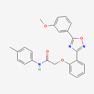 2-{2-[5-(3-methoxyphenyl)-1,2,4-oxadiazol-3-yl]phenoxy}-N-(4-methylphenyl)acetamide