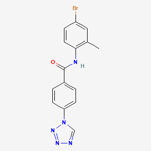 molecular formula C15H12BrN5O B11302142 N-(4-bromo-2-methylphenyl)-4-(1H-tetrazol-1-yl)benzamide 