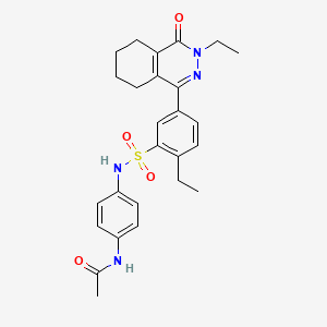 molecular formula C26H30N4O4S B11302155 N-[4-({[2-ethyl-5-(3-ethyl-4-oxo-3,4,5,6,7,8-hexahydrophthalazin-1-yl)phenyl]sulfonyl}amino)phenyl]acetamide 