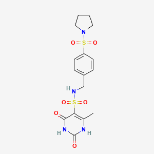 2-hydroxy-4-methyl-6-oxo-N-[4-(pyrrolidin-1-ylsulfonyl)benzyl]-1,6-dihydropyrimidine-5-sulfonamide