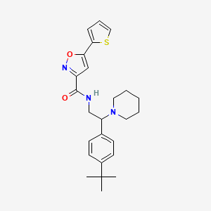 N-[2-(4-tert-butylphenyl)-2-(piperidin-1-yl)ethyl]-5-(thiophen-2-yl)-1,2-oxazole-3-carboxamide