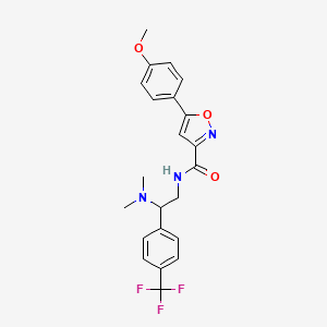 N-[2-(Dimethylamino)-2-[4-(trifluoromethyl)phenyl]ethyl]-5-(4-methoxyphenyl)-1,2-oxazole-3-carboxamide