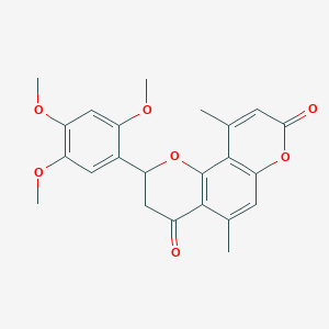 5,10-dimethyl-2-(2,4,5-trimethoxyphenyl)-2,3-dihydro-4H,8H-pyrano[2,3-f]chromene-4,8-dione