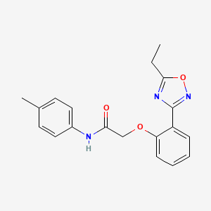 molecular formula C19H19N3O3 B11302214 2-[2-(5-ethyl-1,2,4-oxadiazol-3-yl)phenoxy]-N-(4-methylphenyl)acetamide 