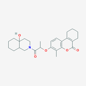 3-{[1-(4a-hydroxyoctahydroisoquinolin-2(1H)-yl)-1-oxopropan-2-yl]oxy}-4-methyl-7,8,9,10-tetrahydro-6H-benzo[c]chromen-6-one