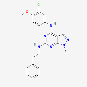 N~4~-(3-chloro-4-methoxyphenyl)-1-methyl-N~6~-(2-phenylethyl)-1H-pyrazolo[3,4-d]pyrimidine-4,6-diamine