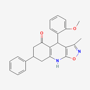 4-(2-Methoxyphenyl)-3-methyl-7-phenyl-4,6,7,8-tetrahydro[1,2]oxazolo[5,4-b]quinolin-5-ol