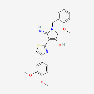 5-amino-4-[4-(3,4-dimethoxyphenyl)-1,3-thiazol-2-yl]-1-(2-methoxybenzyl)-1,2-dihydro-3H-pyrrol-3-one