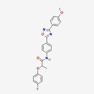 2-(4-fluorophenoxy)-N-{4-[3-(4-methoxyphenyl)-1,2,4-oxadiazol-5-yl]phenyl}propanamide