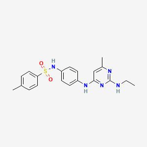 N-(4-((2-(ethylamino)-6-methylpyrimidin-4-yl)amino)phenyl)-4-methylbenzenesulfonamide