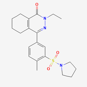 2-ethyl-4-[4-methyl-3-(pyrrolidin-1-ylsulfonyl)phenyl]-5,6,7,8-tetrahydrophthalazin-1(2H)-one