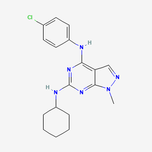 N~4~-(4-chlorophenyl)-N~6~-cyclohexyl-1-methyl-1H-pyrazolo[3,4-d]pyrimidine-4,6-diamine