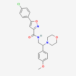 5-(4-chlorophenyl)-N-[2-(4-methoxyphenyl)-2-(morpholin-4-yl)ethyl]-1,2-oxazole-3-carboxamide