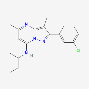 molecular formula C18H21ClN4 B11302308 N-(butan-2-yl)-2-(3-chlorophenyl)-3,5-dimethylpyrazolo[1,5-a]pyrimidin-7-amine 