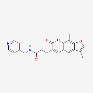 N-(pyridin-4-ylmethyl)-3-(3,5,9-trimethyl-7-oxo-7H-furo[3,2-g]chromen-6-yl)propanamide