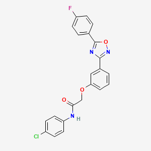 N-(4-chlorophenyl)-2-{3-[5-(4-fluorophenyl)-1,2,4-oxadiazol-3-yl]phenoxy}acetamide