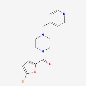 molecular formula C15H16BrN3O2 B11302365 1-(5-Bromo-2-furoyl)-4-(pyridin-4-ylmethyl)piperazine 