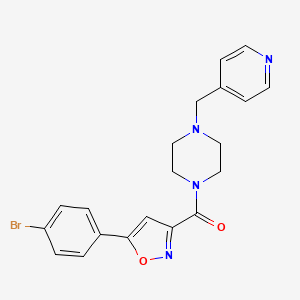 molecular formula C20H19BrN4O2 B11302377 [5-(4-Bromophenyl)-1,2-oxazol-3-yl][4-(pyridin-4-ylmethyl)piperazin-1-yl]methanone 