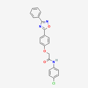 N-(4-chlorophenyl)-2-[4-(3-phenyl-1,2,4-oxadiazol-5-yl)phenoxy]acetamide