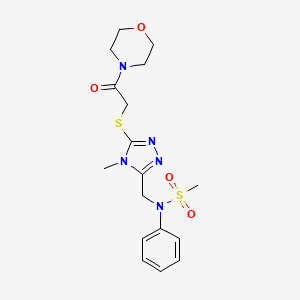 N-[(4-methyl-5-{[2-(morpholin-4-yl)-2-oxoethyl]sulfanyl}-4H-1,2,4-triazol-3-yl)methyl]-N-phenylmethanesulfonamide