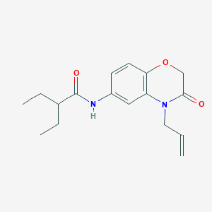 2-ethyl-N-[3-oxo-4-(prop-2-en-1-yl)-3,4-dihydro-2H-1,4-benzoxazin-6-yl]butanamide