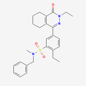 molecular formula C26H31N3O3S B11302481 N-benzyl-2-ethyl-5-(3-ethyl-4-oxo-3,4,5,6,7,8-hexahydrophthalazin-1-yl)-N-methylbenzenesulfonamide 