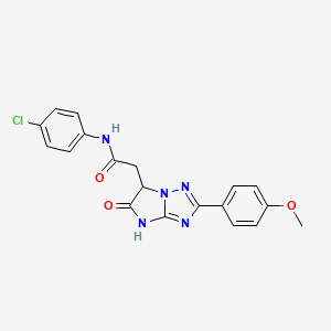 molecular formula C19H16ClN5O3 B11302483 N-(4-chlorophenyl)-2-[2-(4-methoxyphenyl)-5-oxo-5,6-dihydro-4H-imidazo[1,2-b][1,2,4]triazol-6-yl]acetamide 