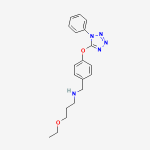 3-ethoxy-N-{4-[(1-phenyl-1H-tetraazol-5-yl)oxy]benzyl}-1-propanamine