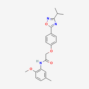 N-(2-methoxy-5-methylphenyl)-2-{4-[3-(propan-2-yl)-1,2,4-oxadiazol-5-yl]phenoxy}acetamide