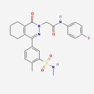 N-(4-fluorophenyl)-2-{4-[4-methyl-3-(methylsulfamoyl)phenyl]-1-oxo-5,6,7,8-tetrahydrophthalazin-2(1H)-yl}acetamide