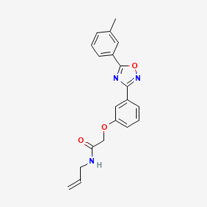 2-{3-[5-(3-methylphenyl)-1,2,4-oxadiazol-3-yl]phenoxy}-N-(prop-2-en-1-yl)acetamide